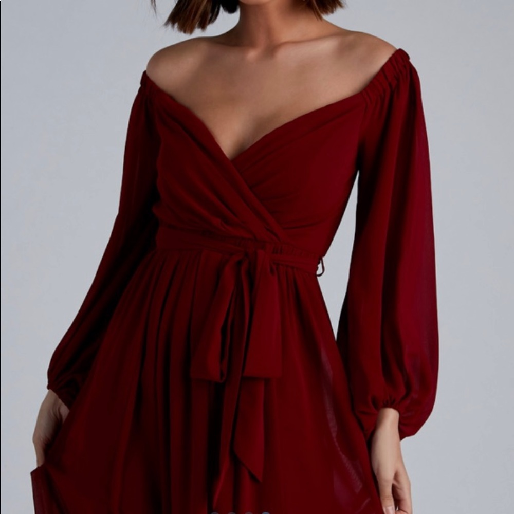 Off the shoulder formal dress